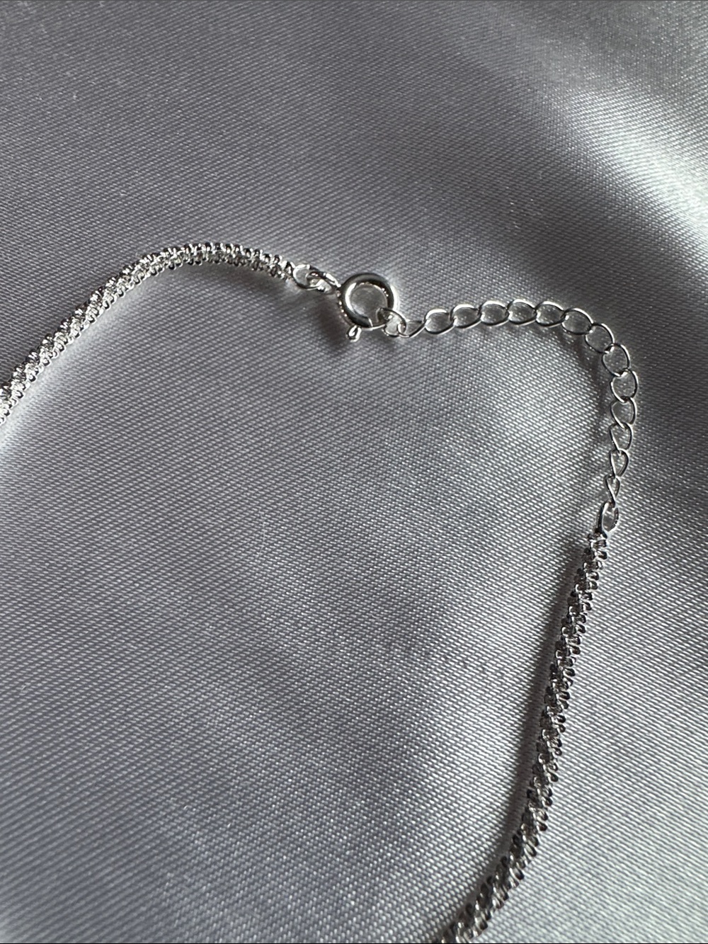 Moissanite 1/2 carat Teardrop Sterling Silver Twisted Rock bracelet NEW - Picture 11 of 11